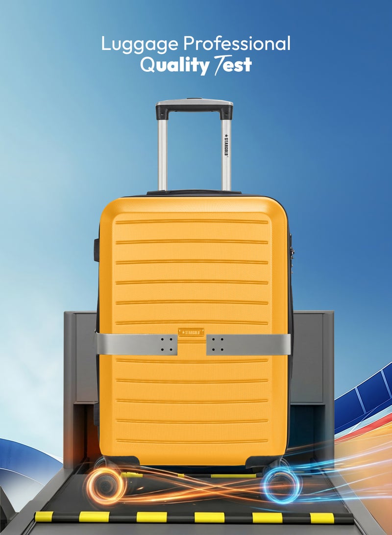 ستارجولد مجموعة حقائب سفر مكونة من 3 قطع من حقائب أمتعة السفر ذات الجانب الصلب من مادة ABS - Image 3